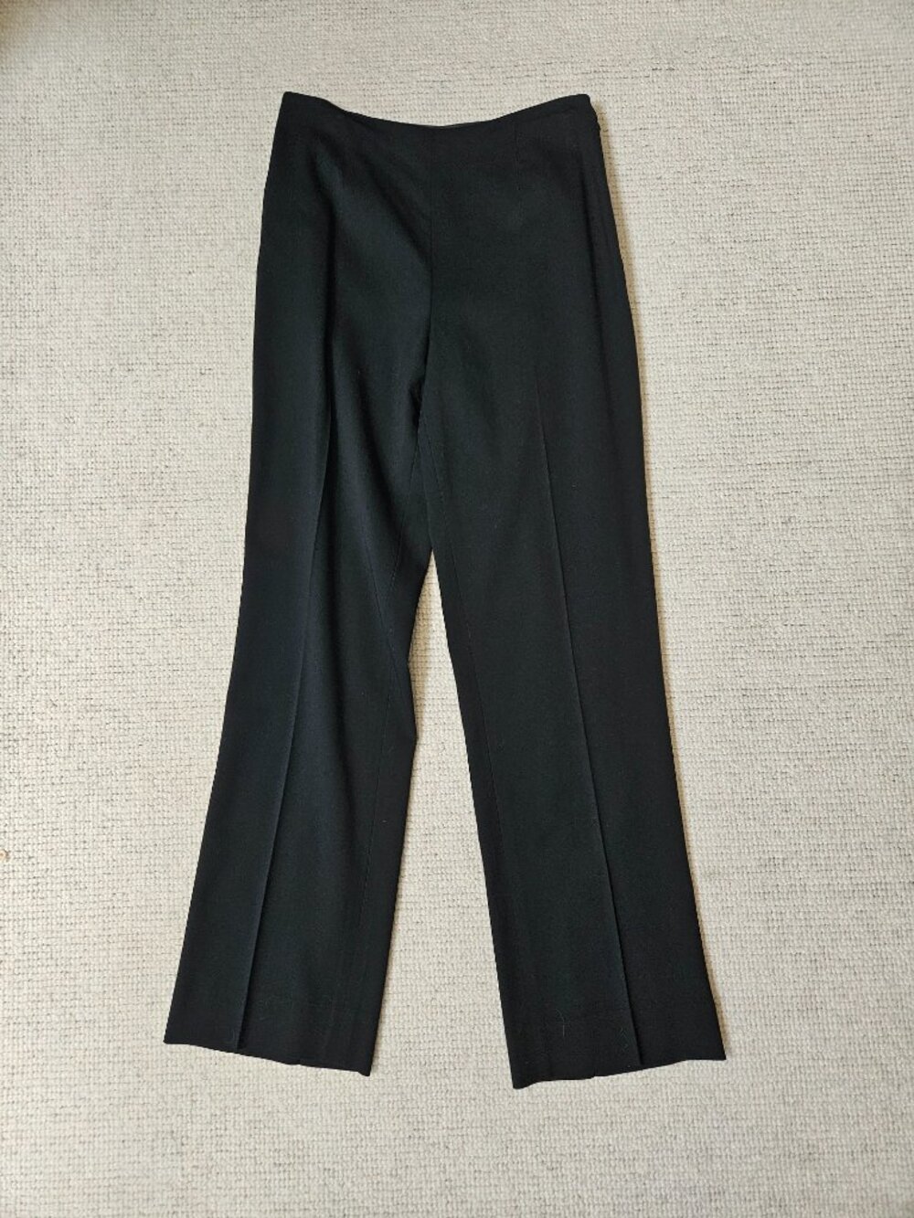 Ralph Lauren Black Label Wool Side-Zip Ankle Straight Pants Black 6 USA Office